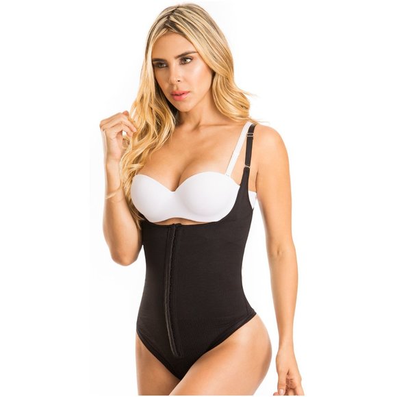 Open Bust Thong Bodysuit - Picture 1 of 4